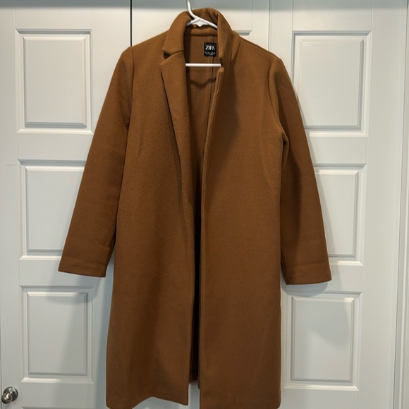Zara Jackets & Blazers - Zara long camel jacket